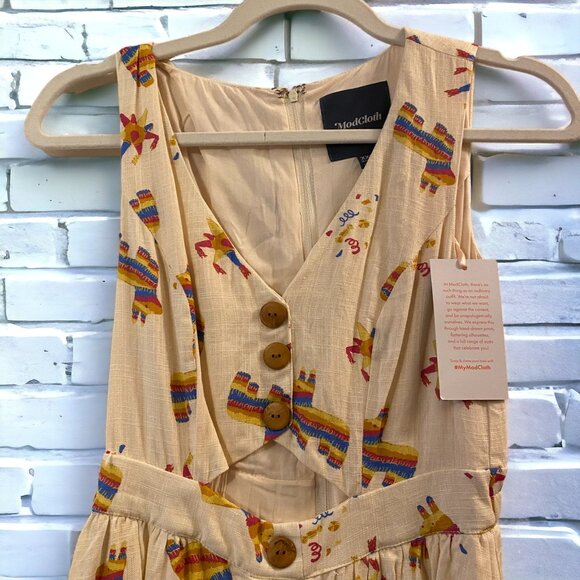 Modcloth Cutout Piñata Print Dress - Picture 6 of 8